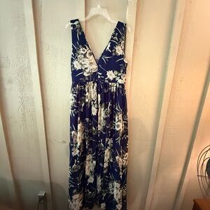 Navy Floral Maxi Dress